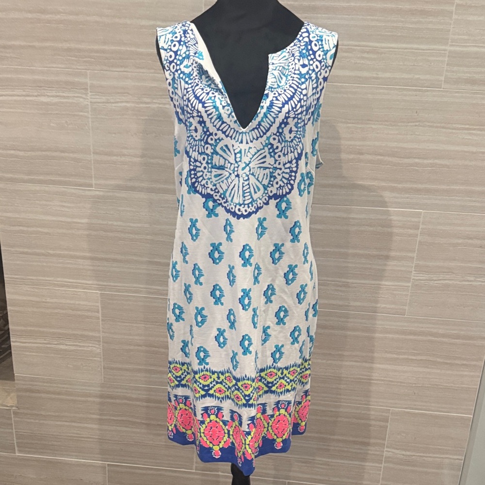 Lilly Pulitzer Blue and Pink Sleeveless Dress